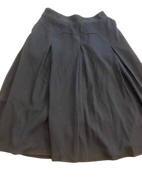 Women Classic Black Pleated A-Line Heavyweight Skirt New Size S/M